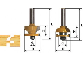 Набор фрез комбинированных рамочных, хвостовик 12 мм, 2 штуки