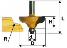 Фреза кром. калевочная ф31,8х12,7мм R4,8мм хв. 8мм