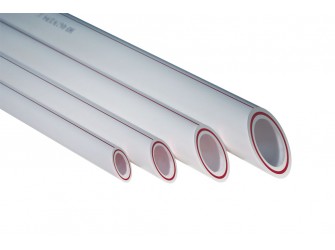 Труба PPR 20х 3,4мм PN25 армир.стек.белая (4/180)