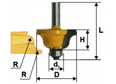 Фреза кром калевочная ф28,6х13мм R4мм хв 8мм