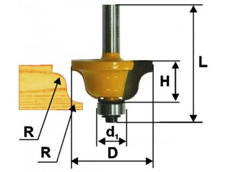 Фреза кром калевочная ф28,6х13мм R4мм хв 8мм