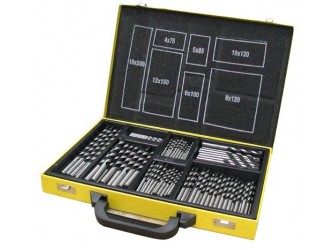 Набор сверл для бетона, 220 штук, металлический кейс
