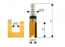 Фреза кромочная прямая ф6,35х20мм хв. 8мм