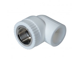 Уголок комбинированный PPR ВР 25 мм х 1/2" белый