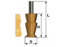 Фреза кромочная фигурная Ф31,8Х57,2 мм, хвостовик 12 мм