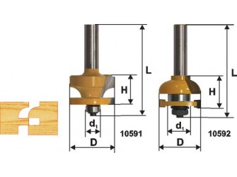 Набор фрез комб рамочных хв 12мм