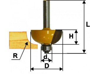 Фреза кром калевочная ф50,8х22,2мм R19мм хв 12мм