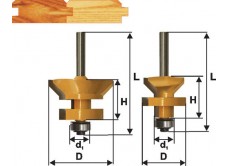 Набор фрез для изготовления вагонки, хвостовик 8 мм, 2 штуки
