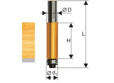 Фреза кромочная прямая ф22,2х26мм хв 12мм