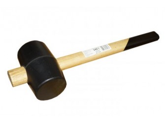 Киянка резиновая 340 грамм с деревянной рукояткой