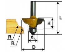 Фреза кром калевочная ф34,9х13мм R4/4,8мм хв 8мм