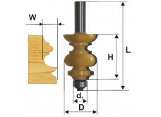 Фреза кромочная фигурная Ф38,1Х38,1 мм, хвостовик 12 мм