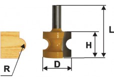 Фреза кром полустержневая ф22,2мм R3,2мм хв 8мм