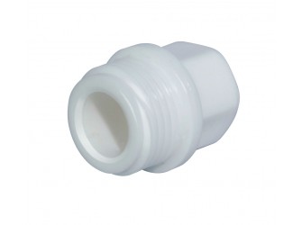 Пробка с резьбой короткая PPR 3/4" белая