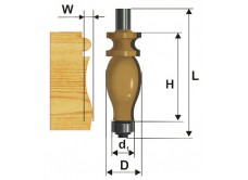 Фреза кромочная фигурная Ф25,4Х42,9 мм, хвостовик 12 мм