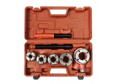 Набор клуппов трубных 3/8"-1/2"-3/4"-1"- 1 1/4" с адаптером