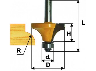 Фреза кром калевочная ф19х10мм R3,2мм хв 8мм