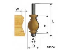 Фреза кромочная фигурная ф25,4х35мм хв 12мм