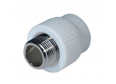 Муфта комбинированная PPR НР 25 мм х 3/4" белая