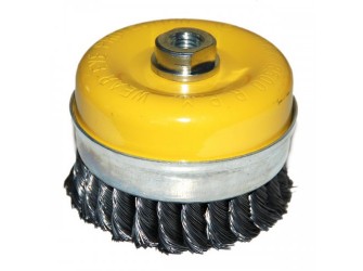 Щетка для УШМ М14/100 мм, чашечная, сталь витая