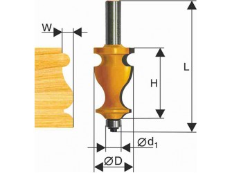 Фреза кромочная фигурная ф28,6х41мм хв 12мм