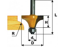 Фреза кромочная калевочная ф57,1х29мм R22,2мм хв 12