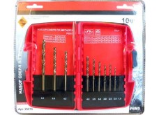 Набор сверл для металла Р6М5 Ф1,5-6,5 мм, 10 штук, пластиковый футляр