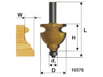Фреза кромочная фигурная ф44,5х28мм хв 12мм