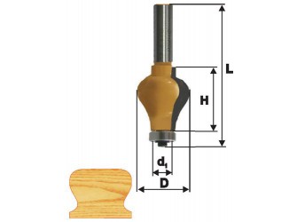 Фреза кромочная фигурная Ф32Х38 мм, хвостовик 12 мм