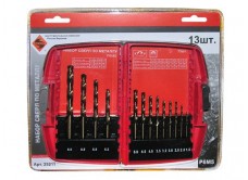 Набор сверл для металла Р6М5 Ф1,5-8,0 мм, 13 штук, пластиковый футляр