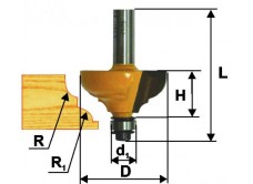 Фреза кром. калевочная ф28,7х12,7мм R4/4мм хв. 8мм