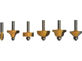 Набор фрез для декоративного применения, хвостовик 8 мм, 6 штук