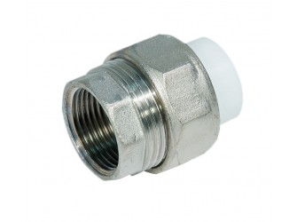 Муфта разъемная PPR ВР 25 мм х 1" белая