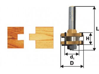 Фреза комб пазо-шиповая ф41х19мм хв 12мм