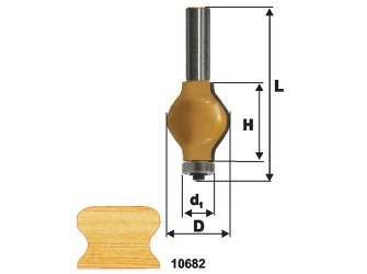 Фреза кром фигурная ф32х38мм хв 12мм