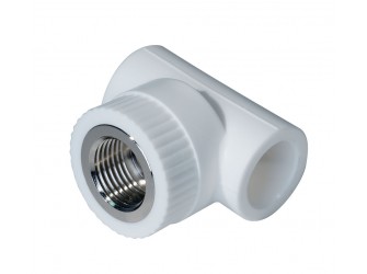 Тройник комбинированный PPR ВР 25 мм х 3/4" белый