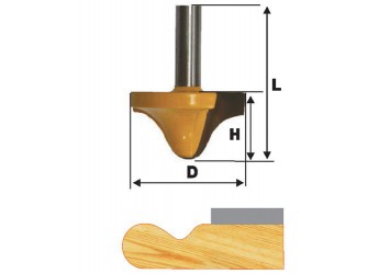 Фреза кромочная фигурная Ф38Х19 мм, хвостовик 12 мм