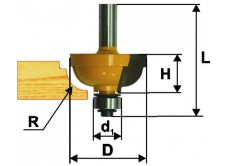 Фреза кром. калевочная ф25,4х13мм R4,8мм хв. 8мм
