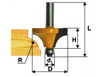 Фреза кром калевочная ф19х10мм R3,2мм хв 8мм