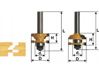 Набор фрез комбинированных рамочных, хвостовик 12 мм, 2 штуки