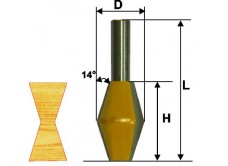 Фреза кром конусная ф28,6х45мм 14° хв 12мм