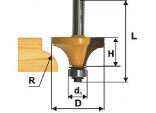 Фреза кром калевочная ф16х6мм R1,6мм хв 8мм