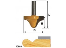 Фреза кром фигурная ф38х19мм хв 12мм