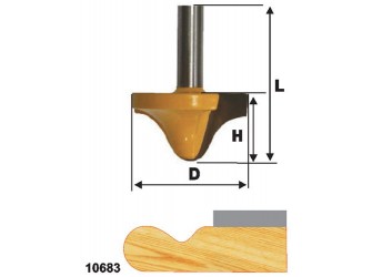 Фреза кром фигурная ф38х19мм хв 12мм