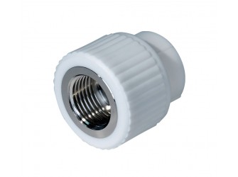 Муфта комбинированная PPR ВР 25 мм х 3/4" белая